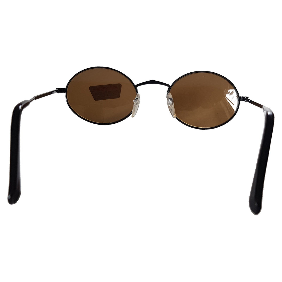 Runde schwarz-braune Steampunk-Sonnenbrille verspiegelt