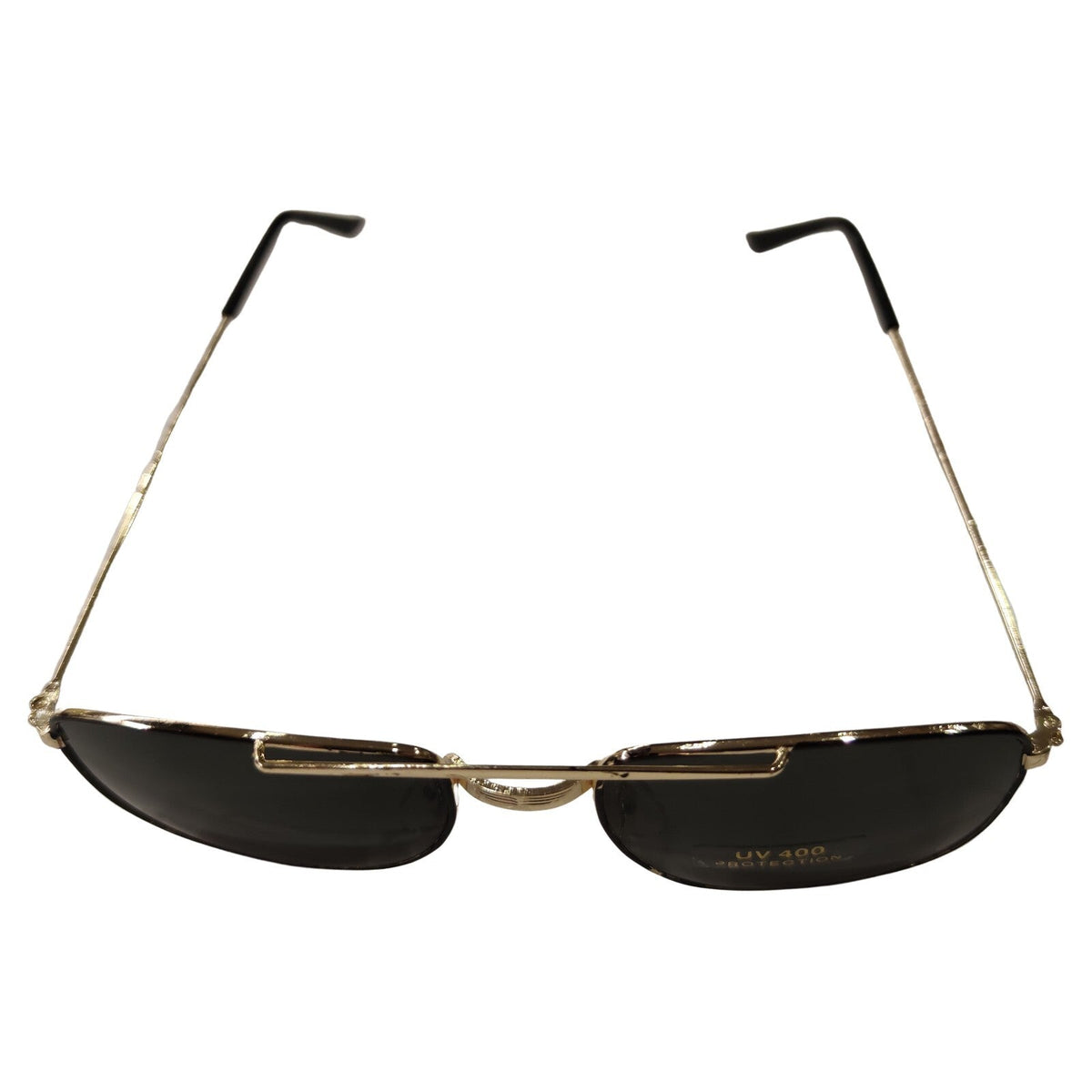 Gold-schwarze Piloten-Sonnenbrille im Porsche-Stil