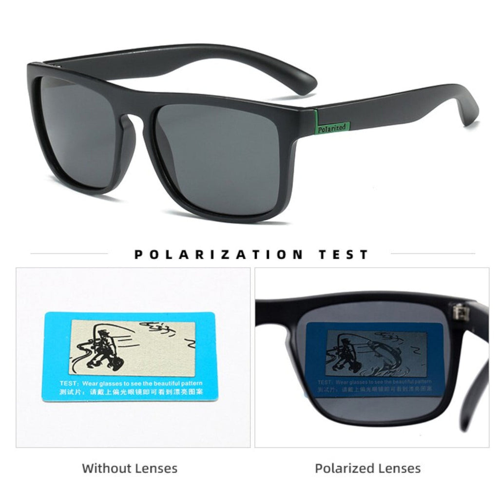 Schwarz-grüne polarisierte Sonnenbrille