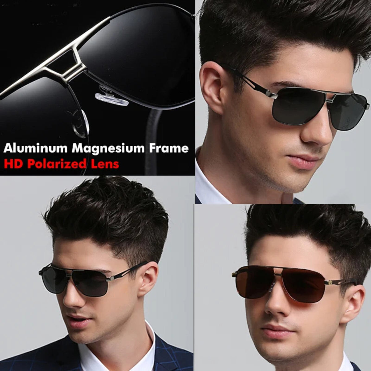 Schwarz-goldene Piloten-Sonnenbrille