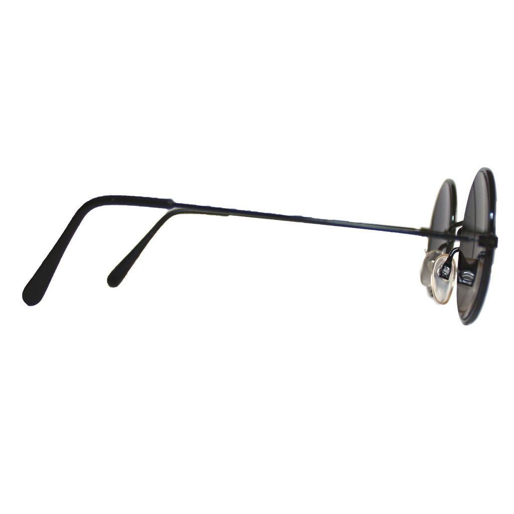 Runde schwarze Steampunk-Sonnenbrille verspiegelt