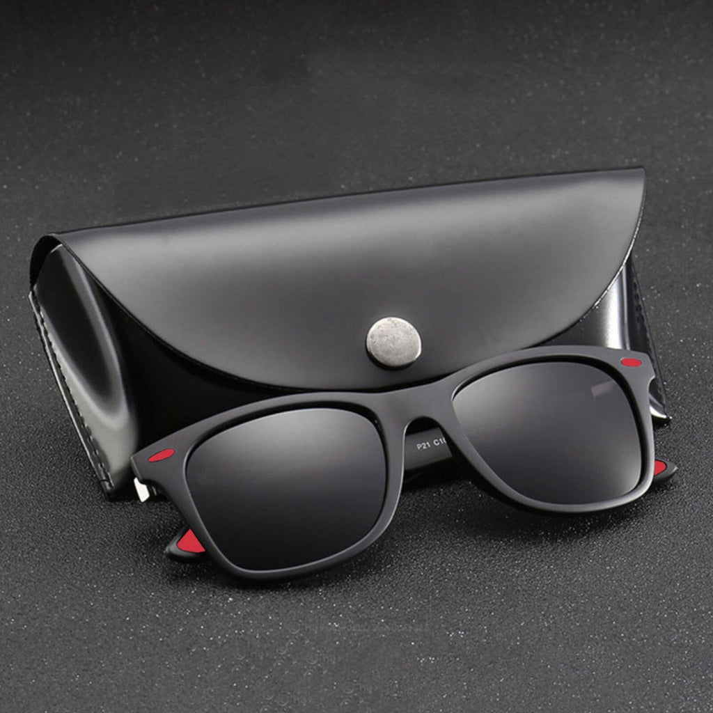 Mattschwarze polarisierte Blues-Brothers-Sonnenbrille