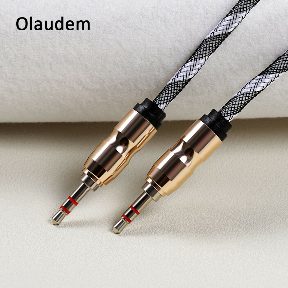Premium Stereo Kopfhörer Anschlusskabel Nylon 1m 3,5mm Klinke Stecker>Stecker T1 - 3KShop.de