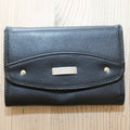 Portemonnaie Geldbörse Brieftasche Clipverschluss Leder Schwarz gross 2000-78P - 3KShop.de