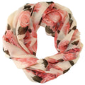Wunderschoener Loop Schal Bunt Blumen Rosa, tolle Farbtöne von ManuMar - 3KShop.de