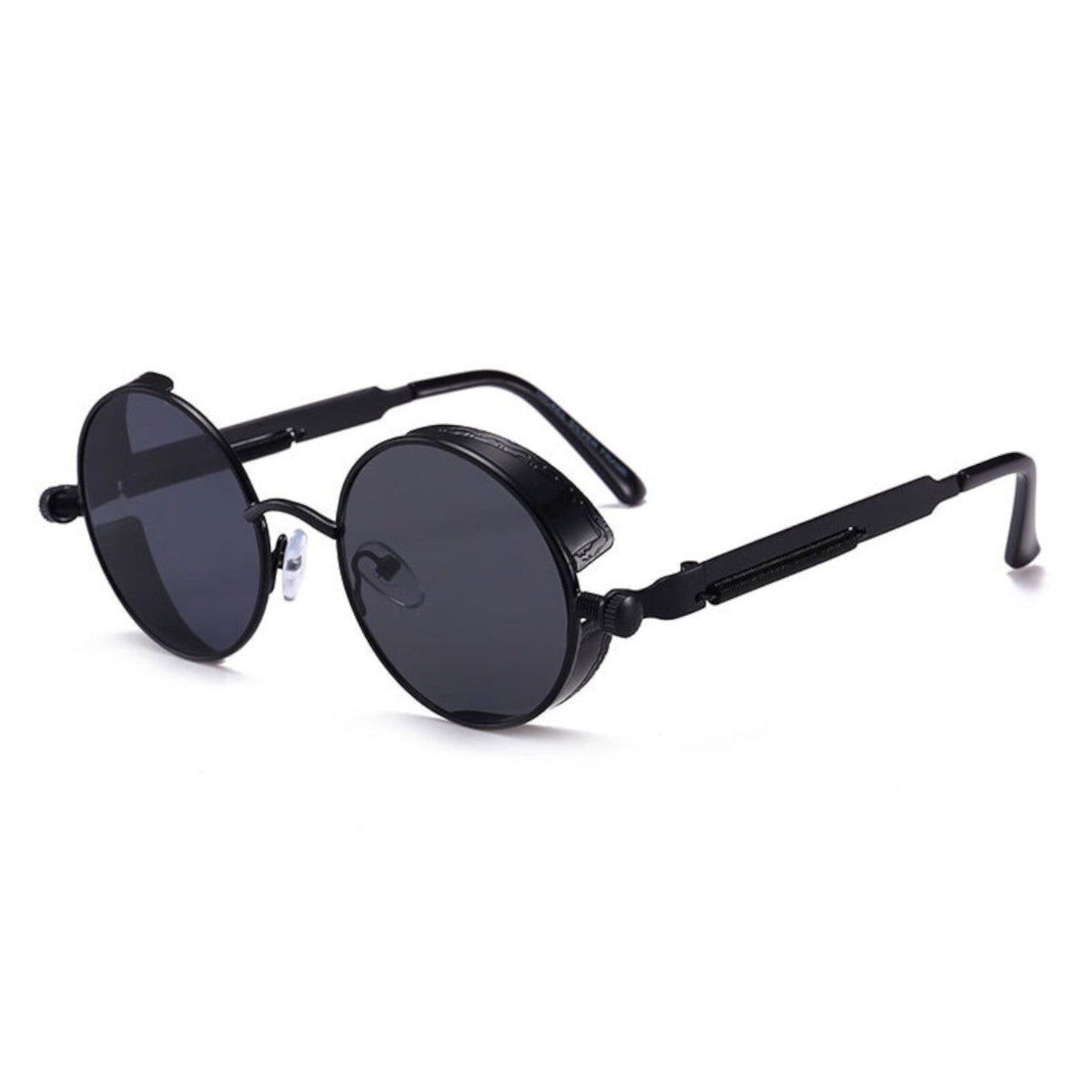 Runde schwarze Steampunk-Sonnenbrille