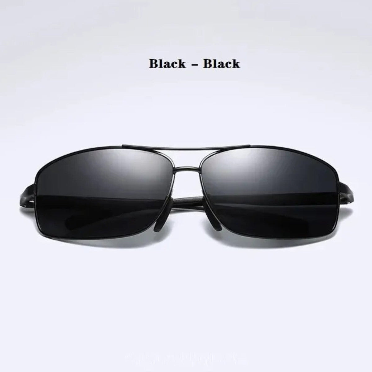 Schwarze Piloten-Sonnenbrille aus Aluminium-Magnesium