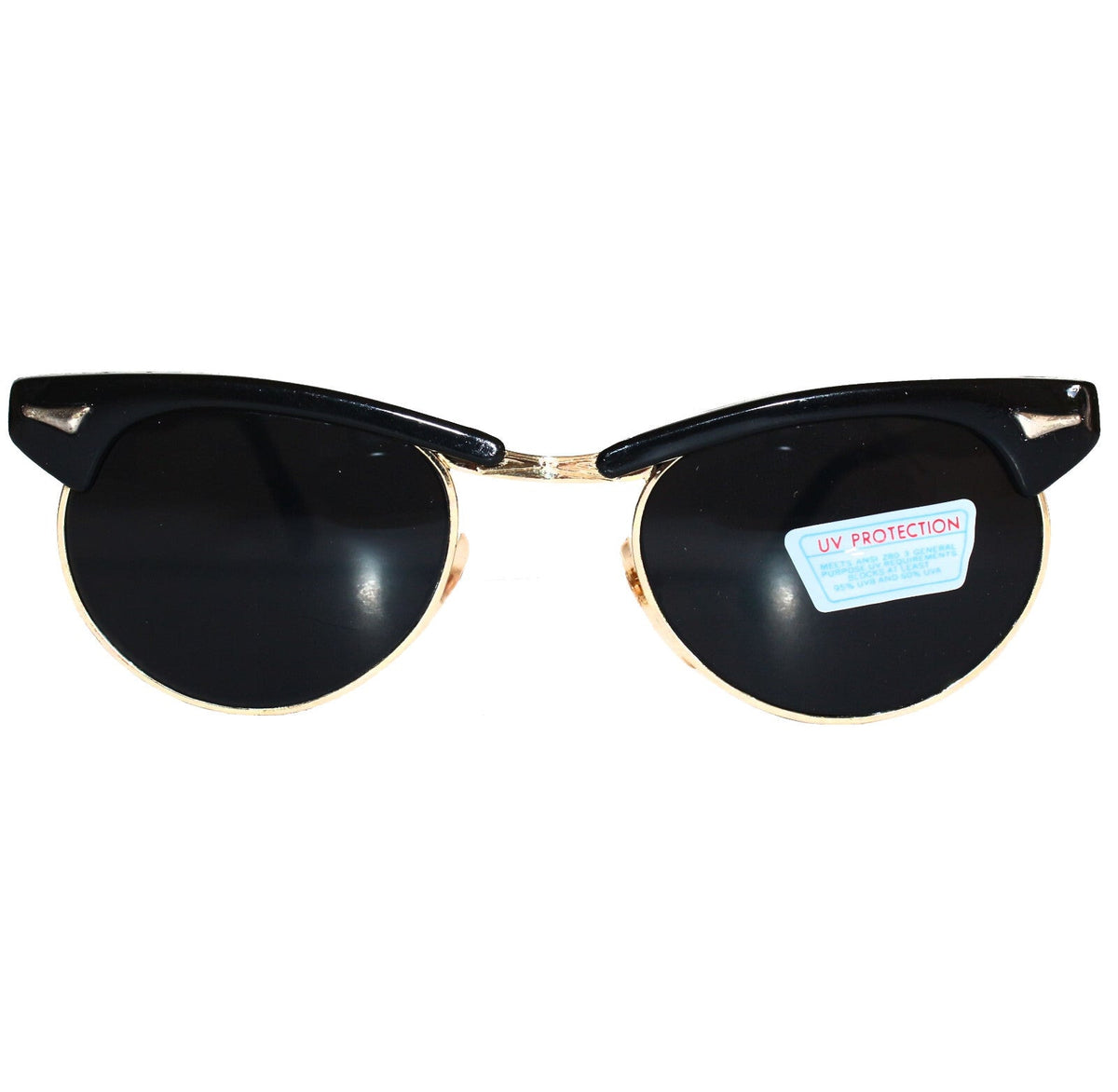 Schwarz-goldene Vintage Sonnenbrille