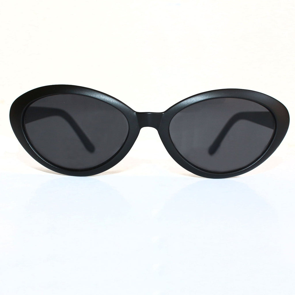 Mattschwarze Cat-Eye-Sonnenbrille