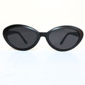 Mattschwarze Cat-Eye-Sonnenbrille