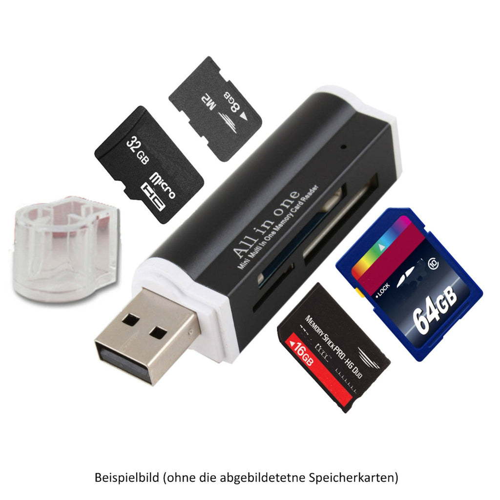 Schwarzer USB-Kartenleser für MicroSD SDHC MMC M2