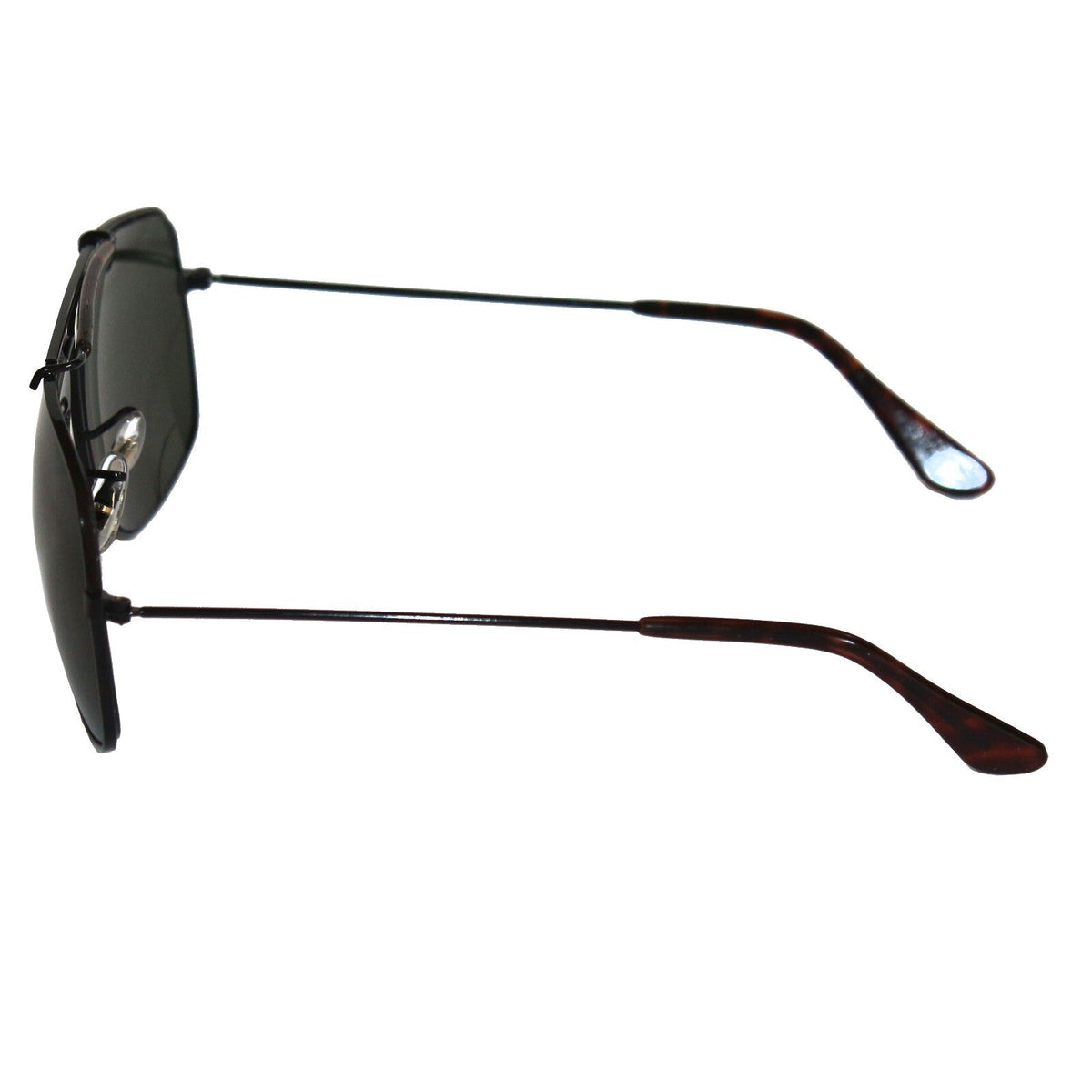 Gold-schwarze Piloten-Sonnenbrille im Porsche-Stil