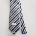 Original Mijas Herren Anlass / Business Krawatte Royalblau silber gestreift - 3KShop.de