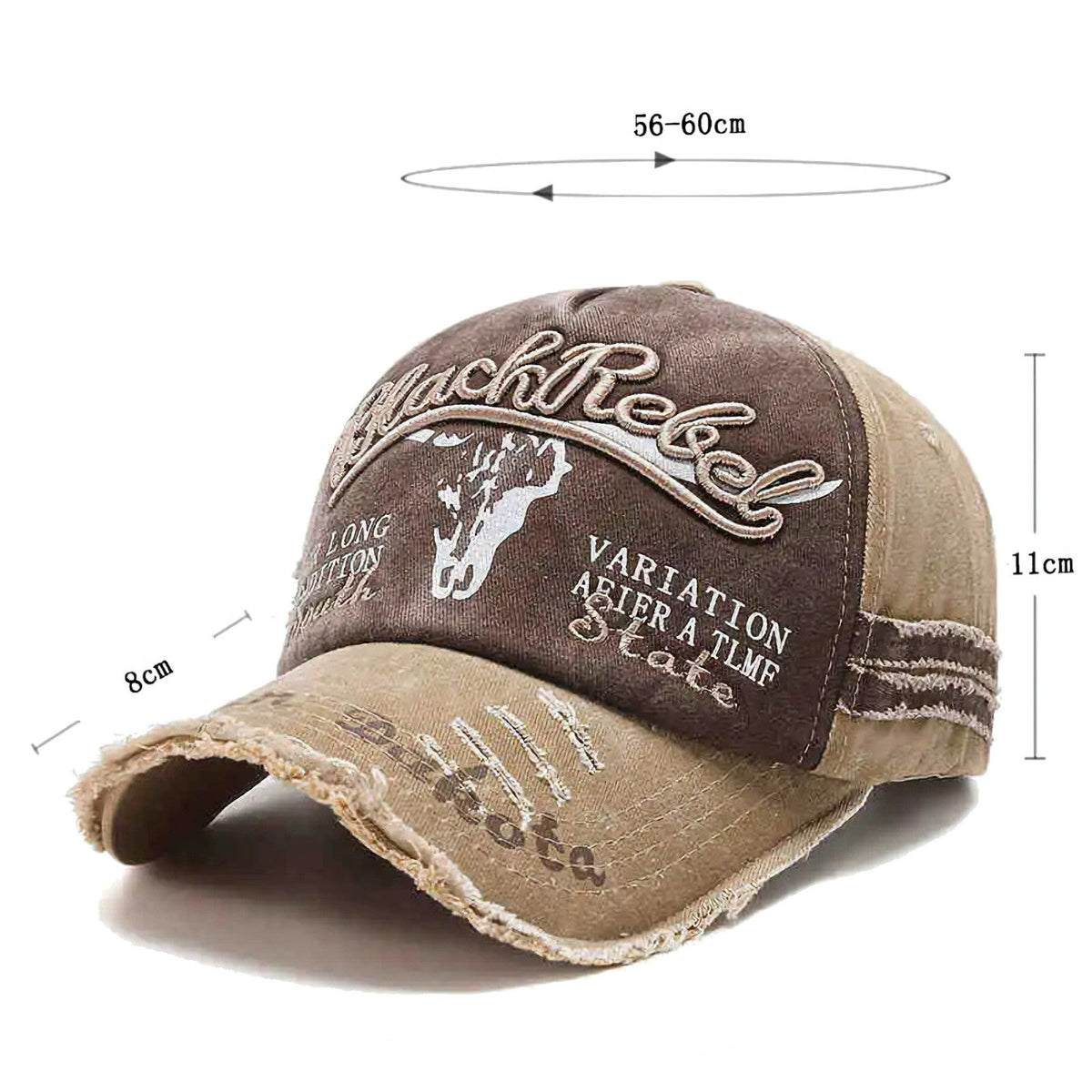 Hellbraune Black Rebel Vintage-Basecap