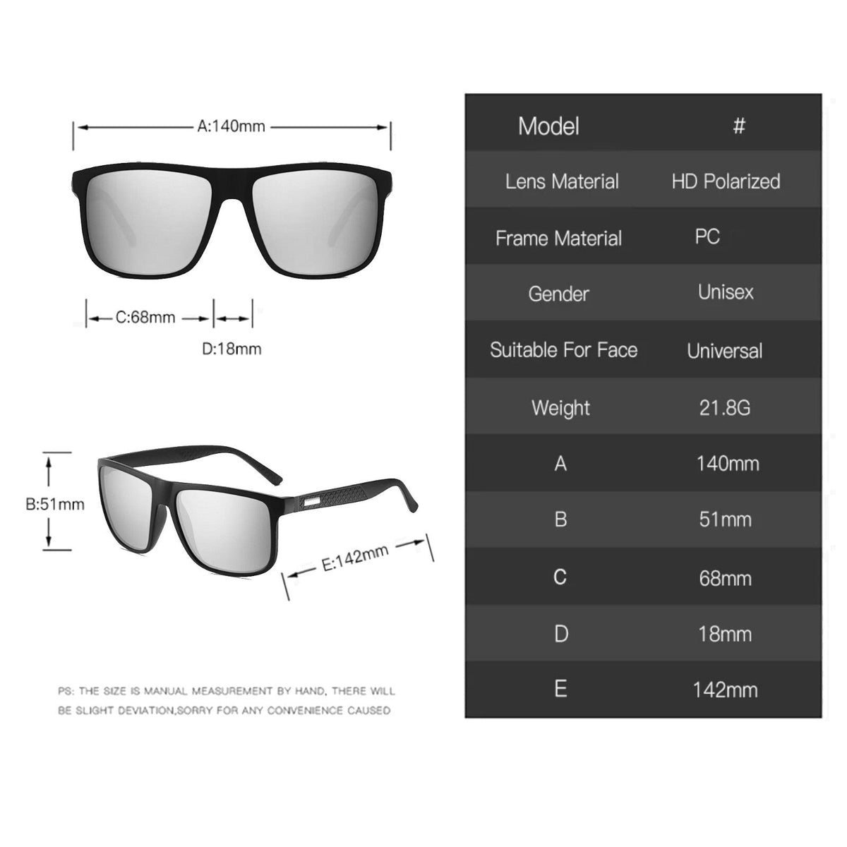 Matt-schwarze Sonnenbrille mit silbernen Spiegelgläsern