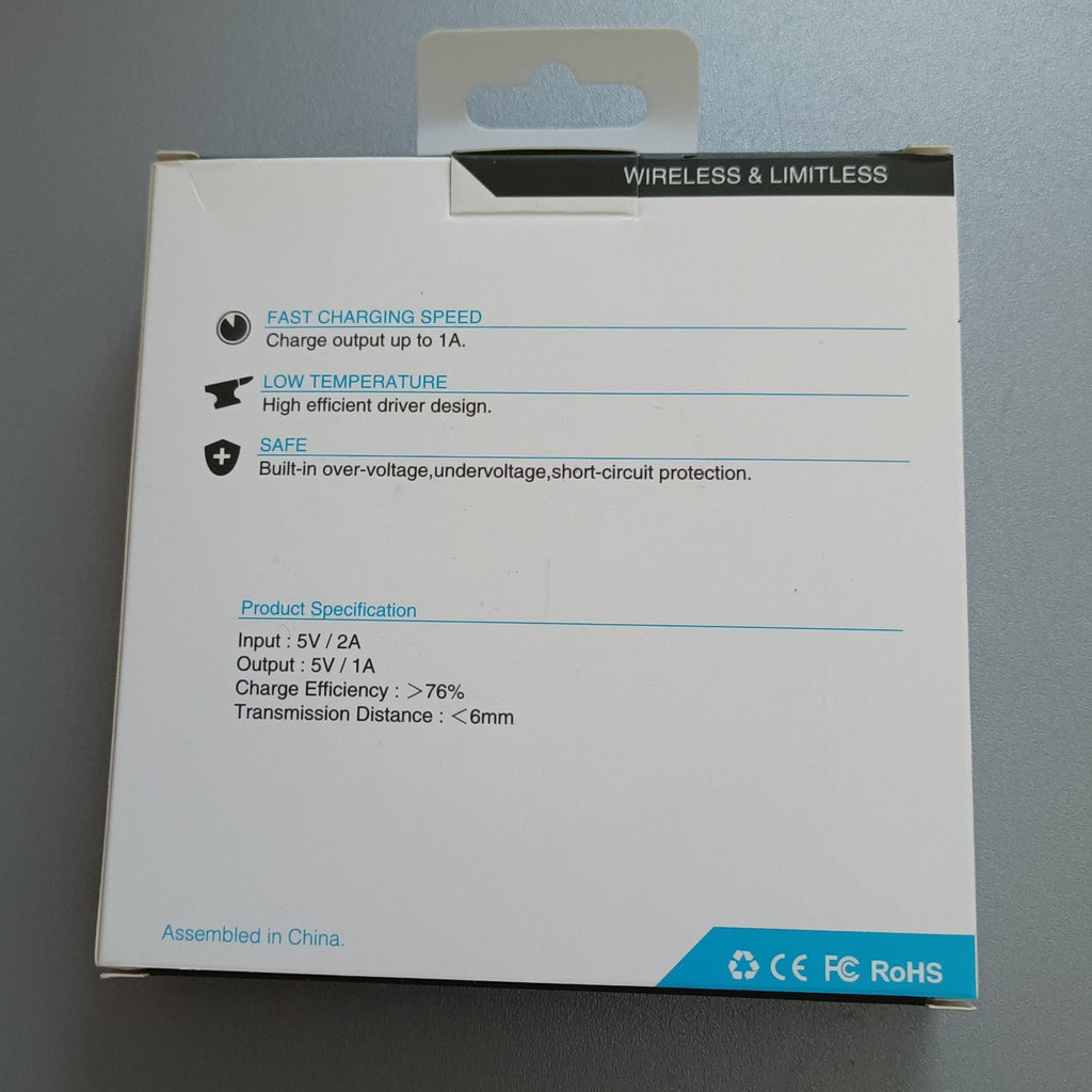 Weiße Qi Wireless Charger Ladestation