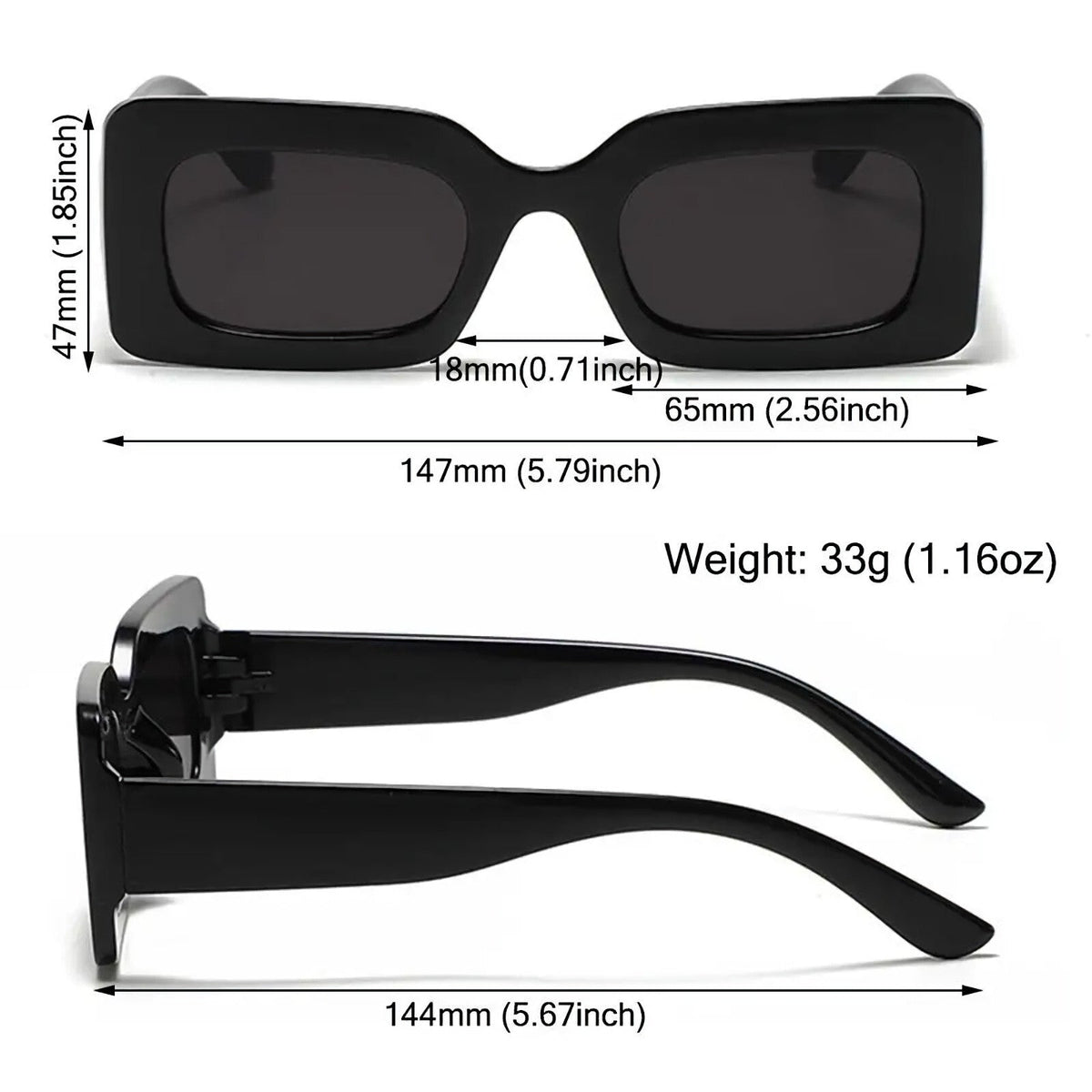 Glänzend schwarze Retro-Partybrille