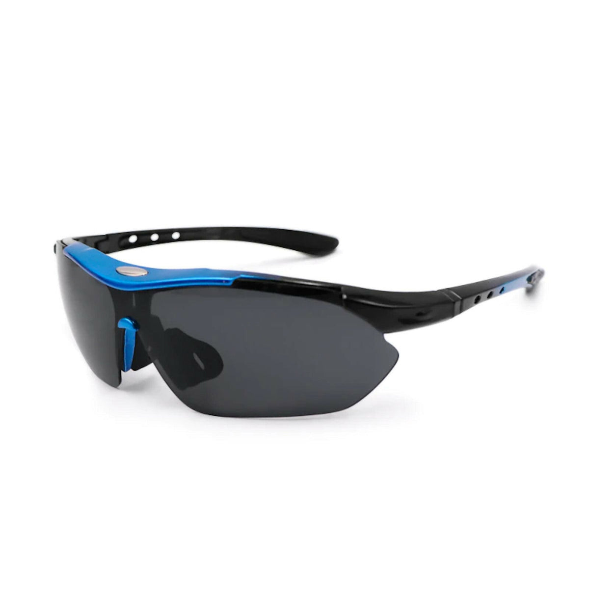 Schwarz-blaue polarisierte Sport-Sonnenbrille X4