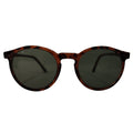 Braune Damen-Sonnenbrille im Tigerlook mit grauen Gläsern