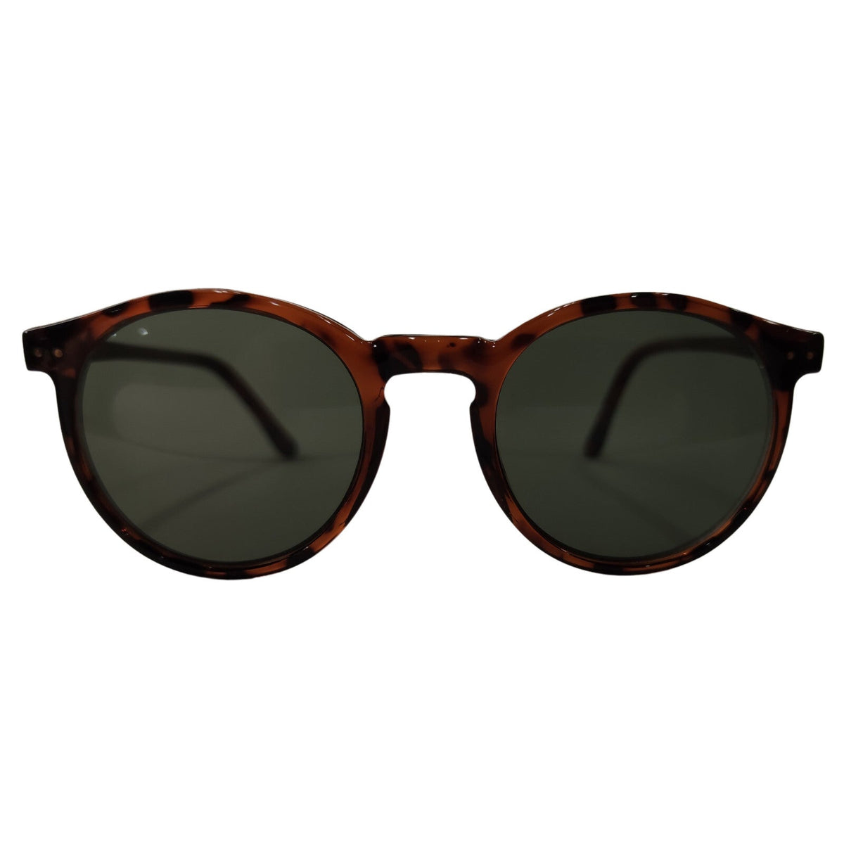 Braune Damen-Sonnenbrille im Tigerlook mit grauen Gläsern
