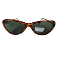 Braune Cat-Eye-Sonnenbrille mit grauen Gläsern