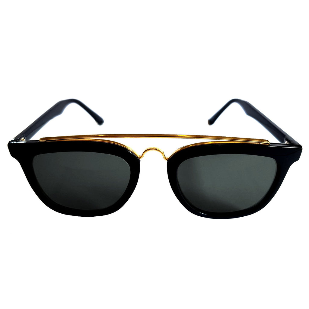 Schwarz-goldene Vintage G-Style Sonnenbrille