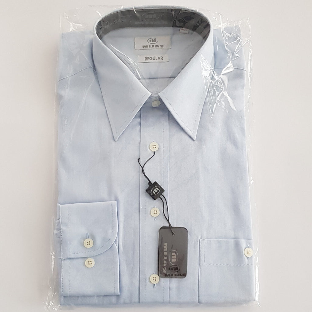 Original Mijas Herren Business Hemd Kent Langarm Blau Regular Gr. 40 - 3KShop.de