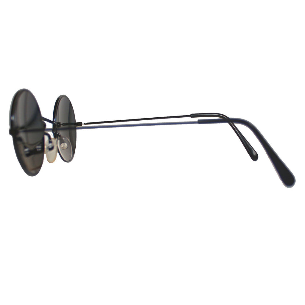 Runde schwarze Steampunk-Sonnenbrille verspiegelt