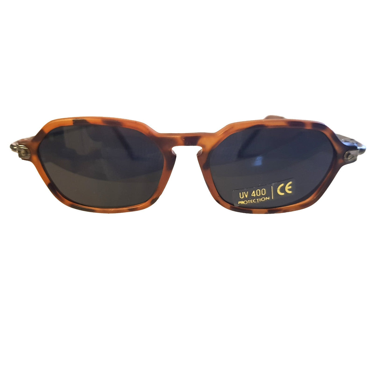 Braune Designer Damen-Sonnenbrille mit grünen Gläsern