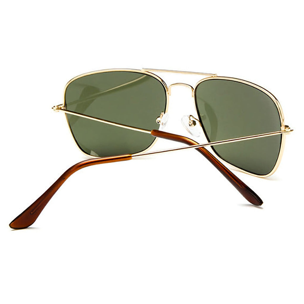 Gold-grüne Piloten-Sonnenbrille