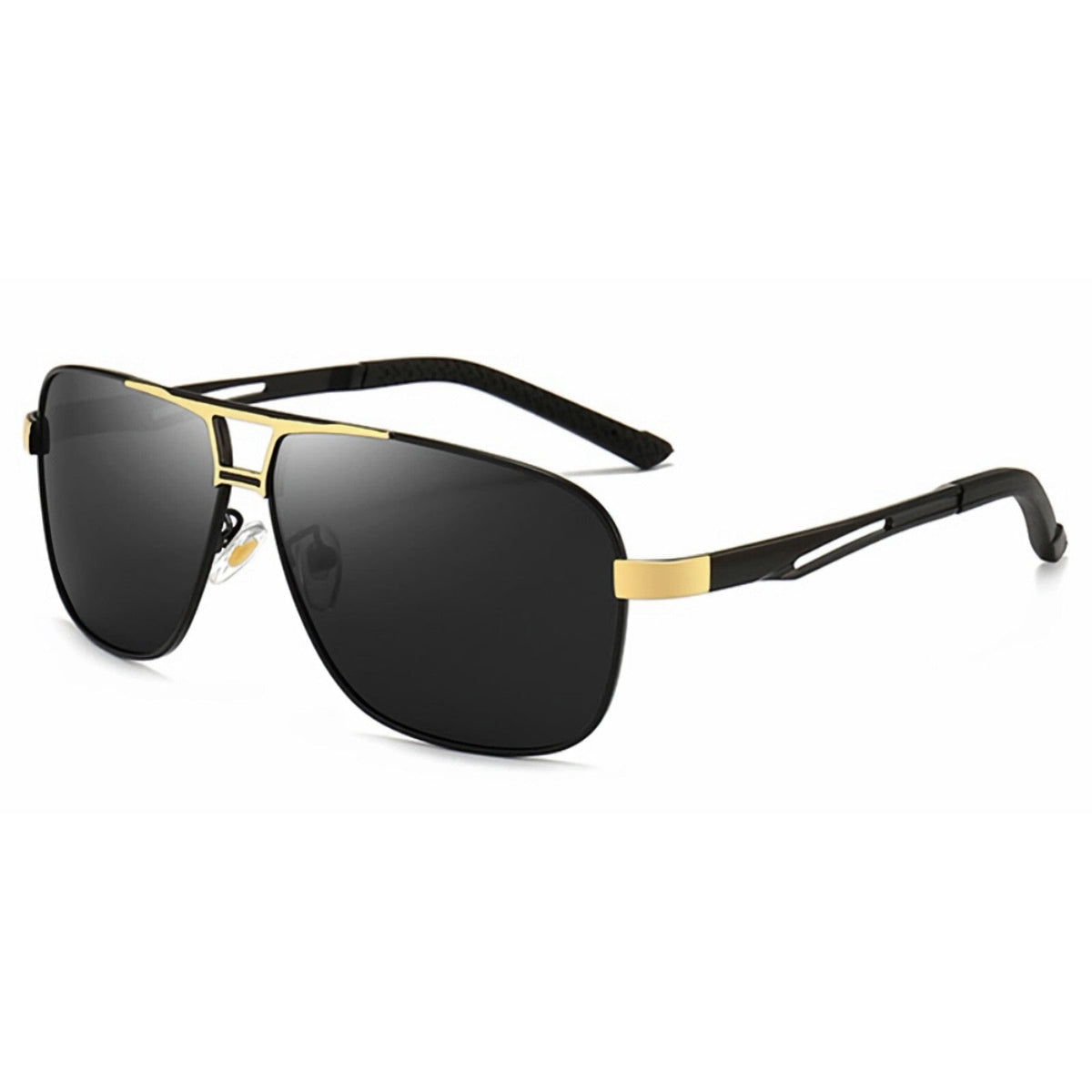 Schwarz-goldene Piloten-Sonnenbrille
