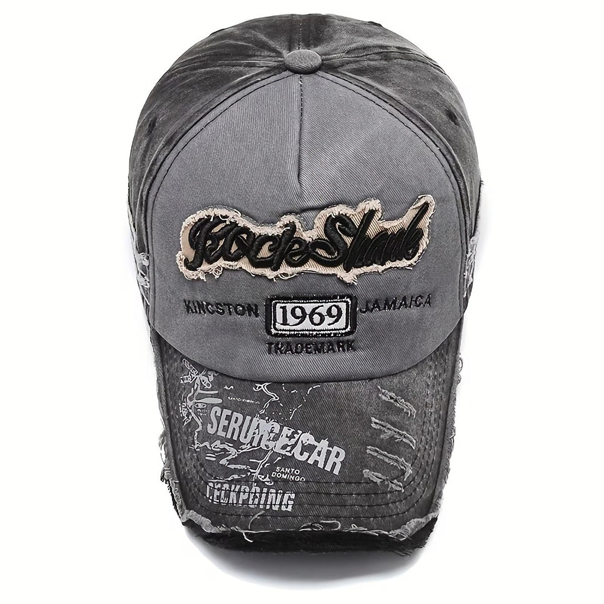 Rock Shark 1969 Vintage Basecap in Schwarz-Grau