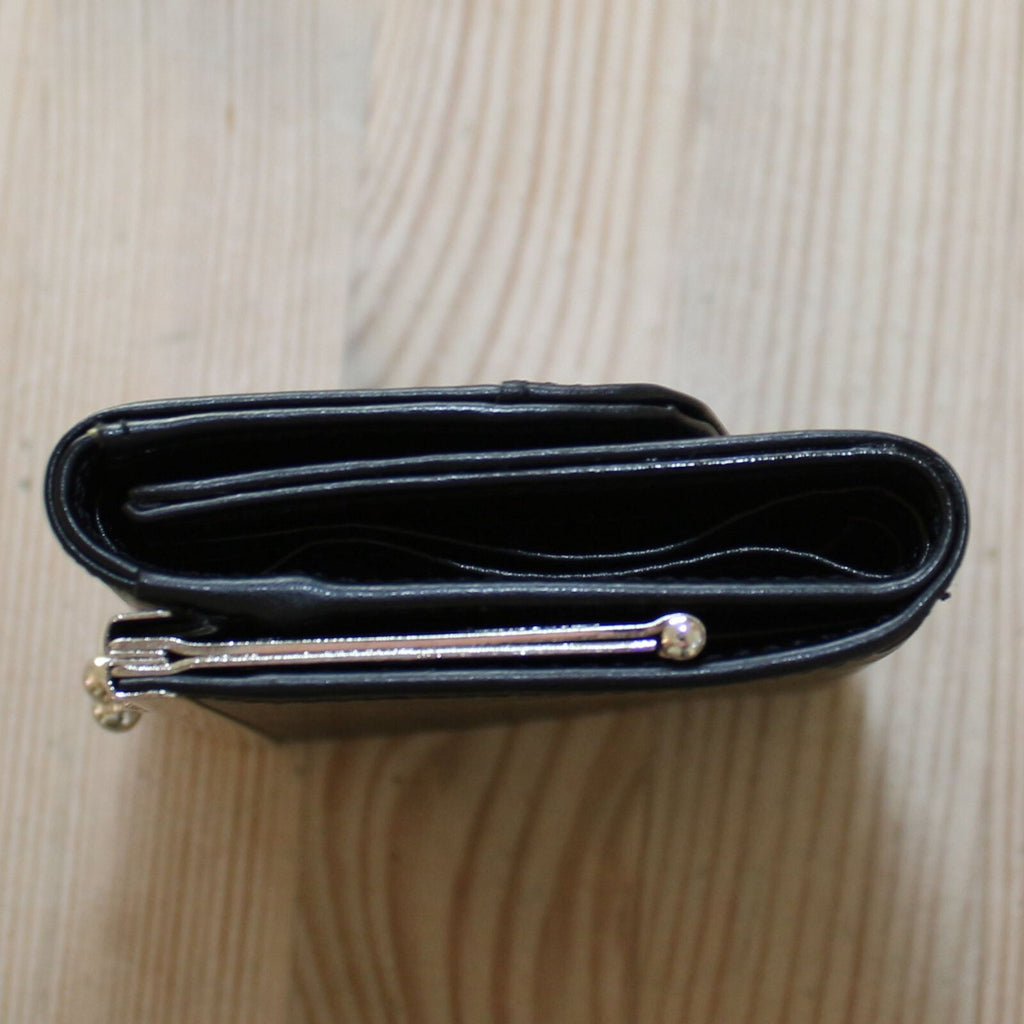 Portemonnaie Geldbörse Brieftasche Clipverschluss Leder Schwarz gross 2000-78P - 3KShop.de