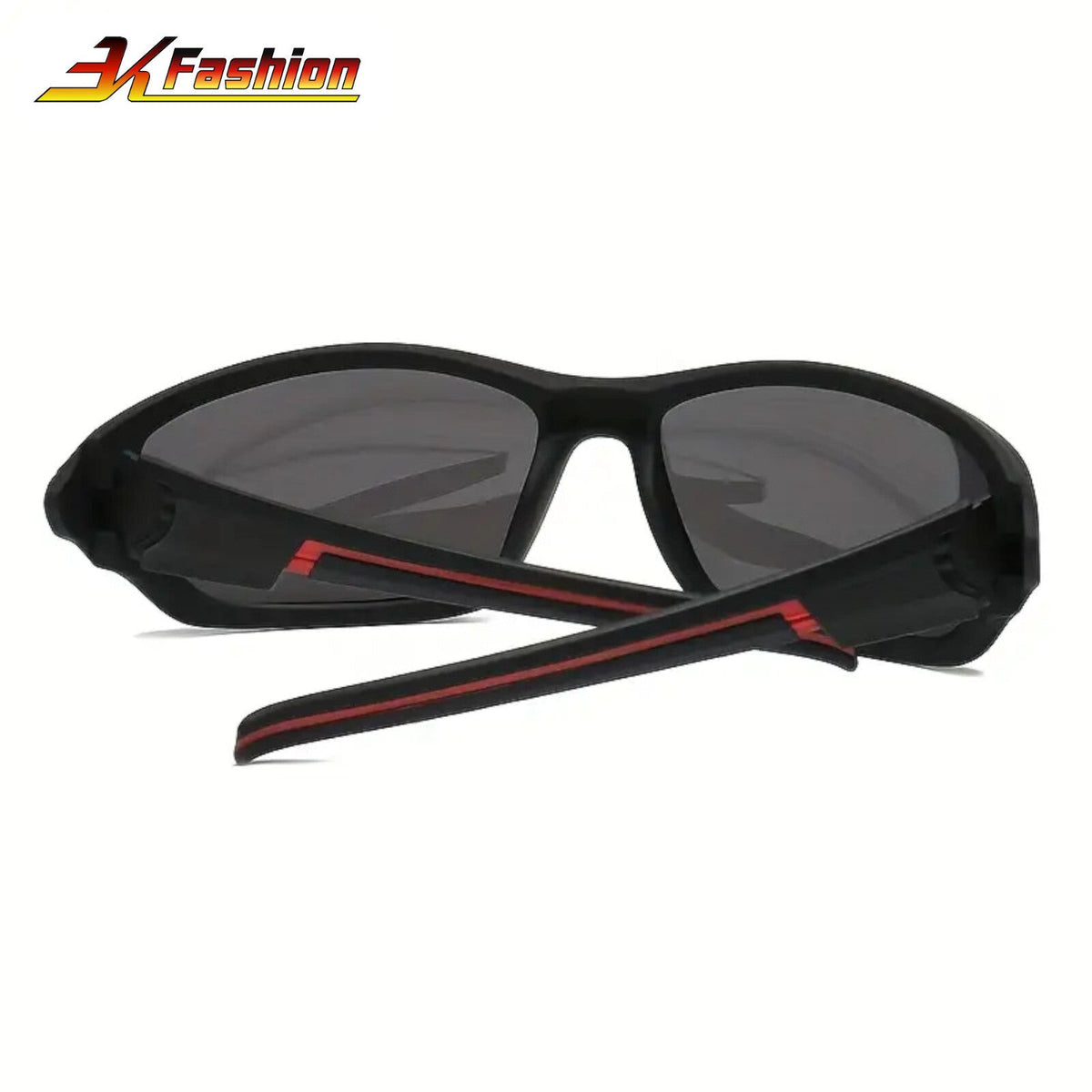 Schwarz-silberne Biker-Sonnenbrille aus TR90