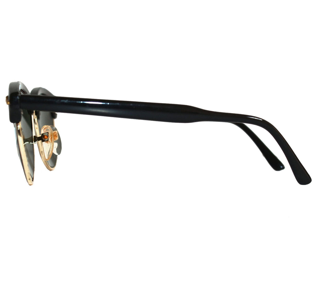 Schwarz-goldene Vintage Sonnenbrille