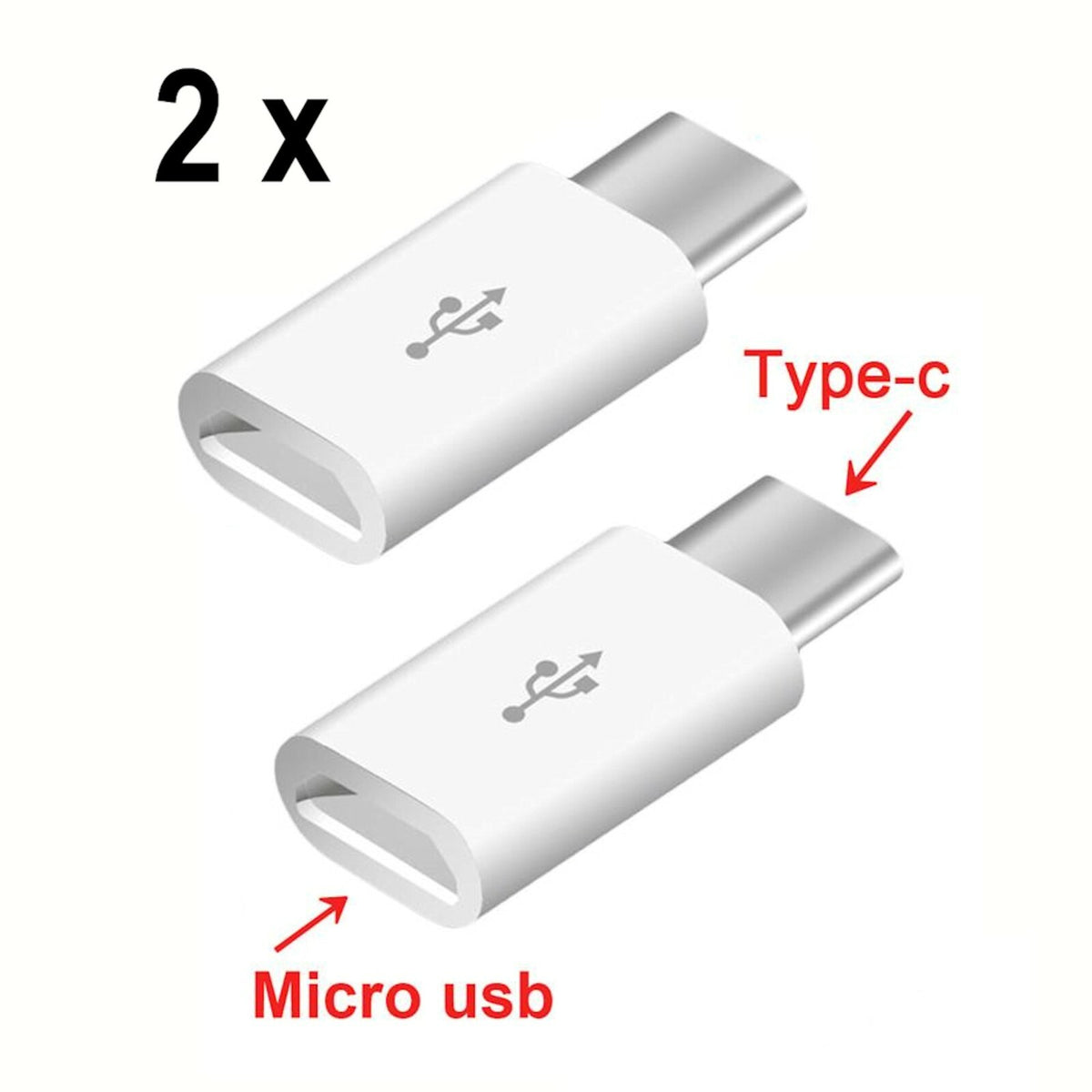ORIGINAL MicroUSB > USB-C Ladekabel Adapter Samsung S8 S9 A5 Sony Huawei HTC LG - 3KShop.de