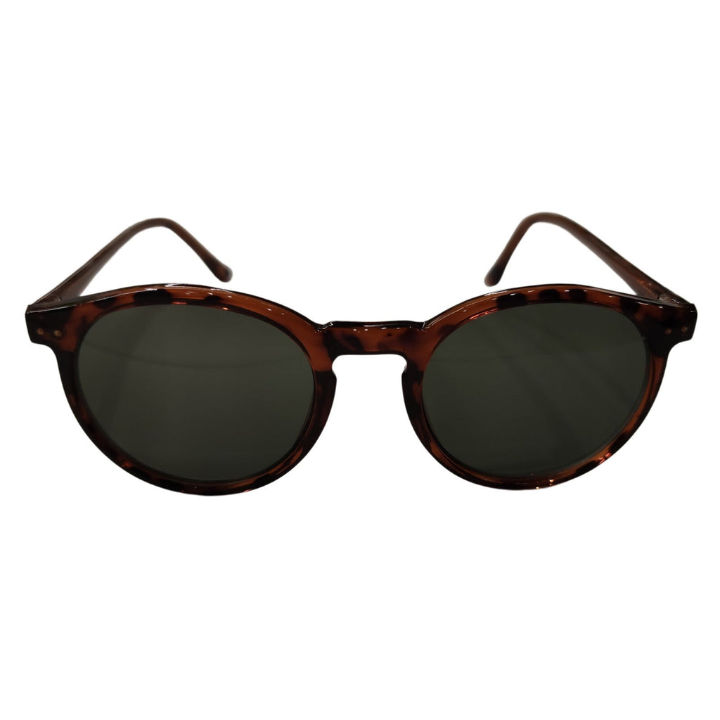 Braune Damen-Sonnenbrille im Tigerlook mit grauen Gläsern