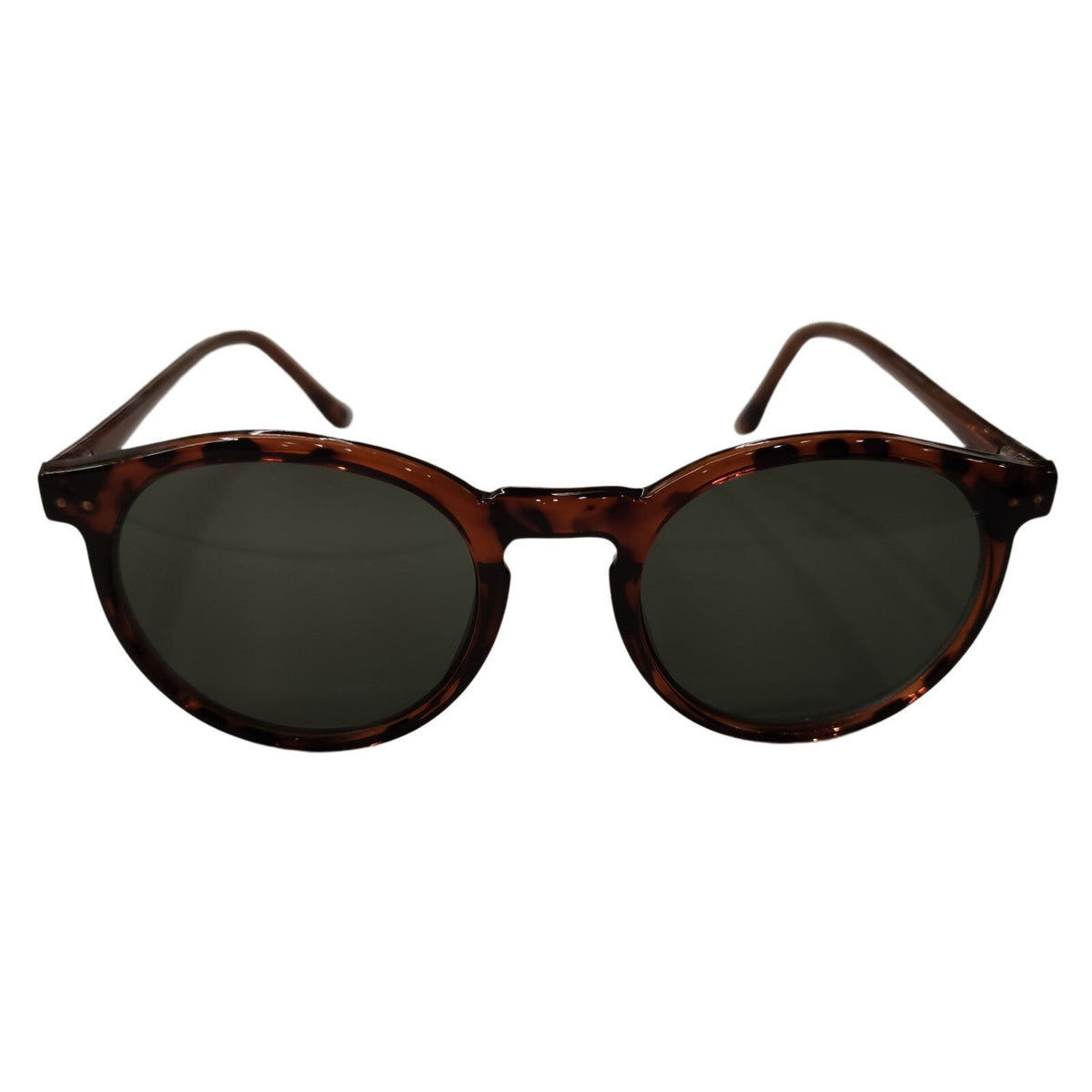 Braune Damen-Sonnenbrille im Tigerlook mit grauen Gläsern