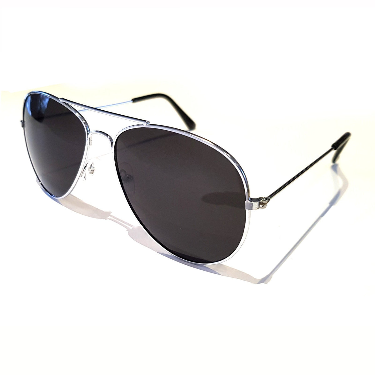 Silber-dunkelgraue Piloten-Sonnenbrille
