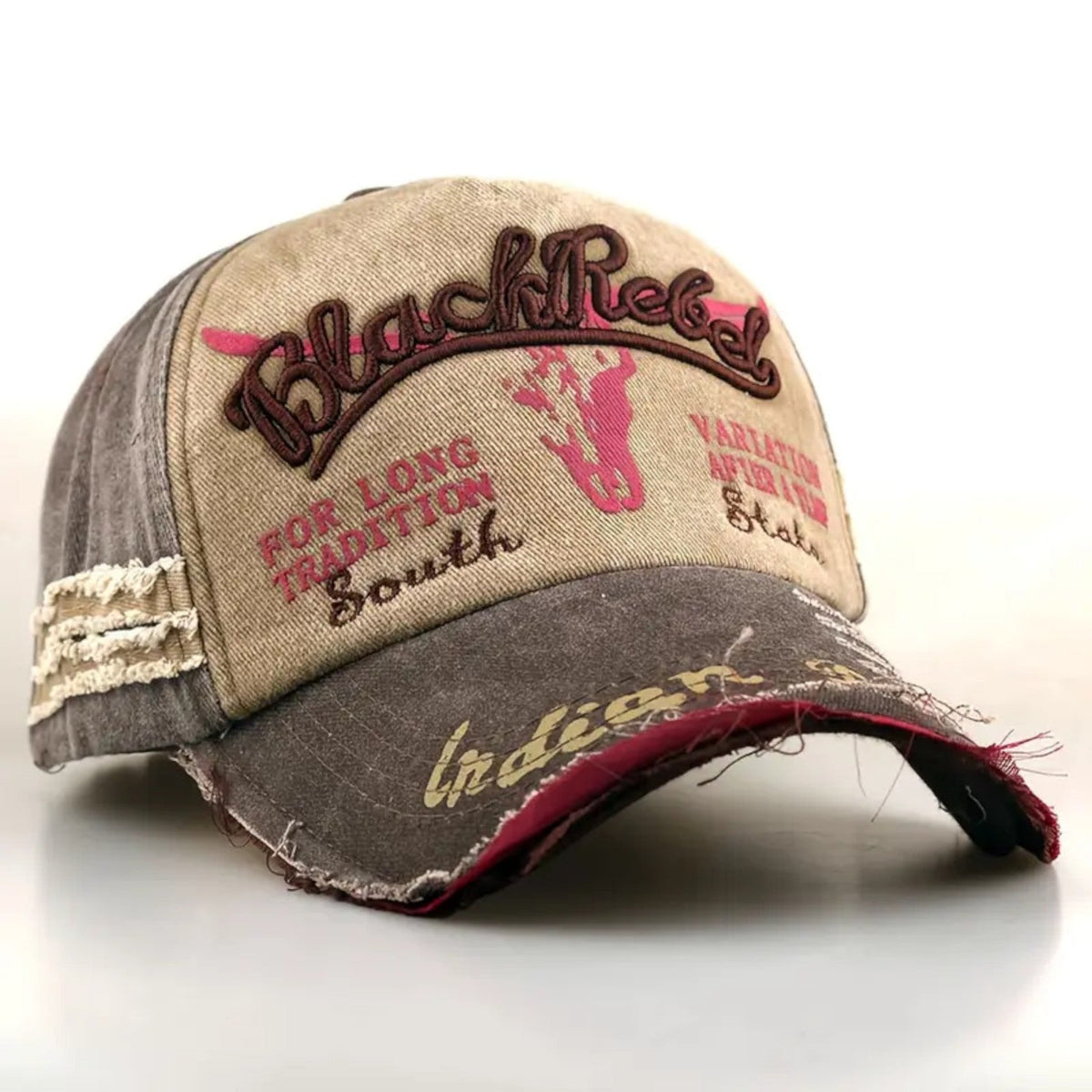 Braune Black Rebel Vintage-Basecap