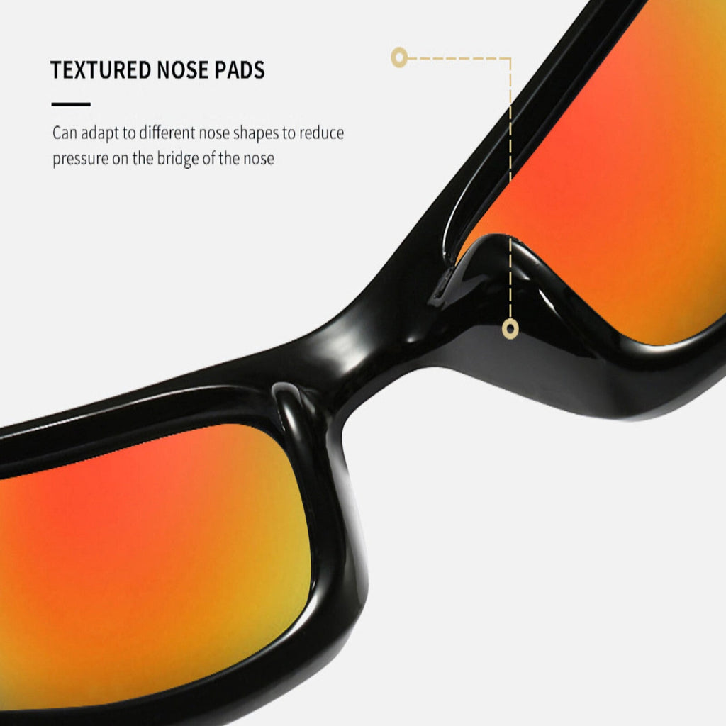 Schwarz-orange Sport-Sonnenbrille X8 verspiegelt