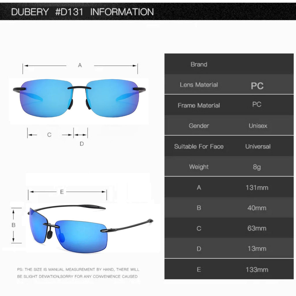 Rahmenlose Matrix-Sportbrille mit blau verspiegelten Gläsern