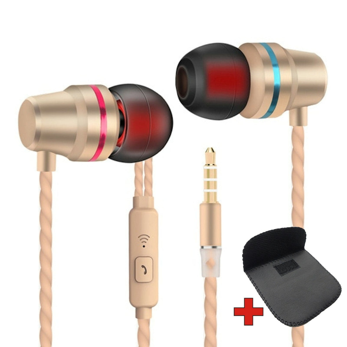 Super Bass In-Ear Kopfhörer Ohrhörer V1 Headset Earphone Headphone + PU-Tasche - 3KShop.de