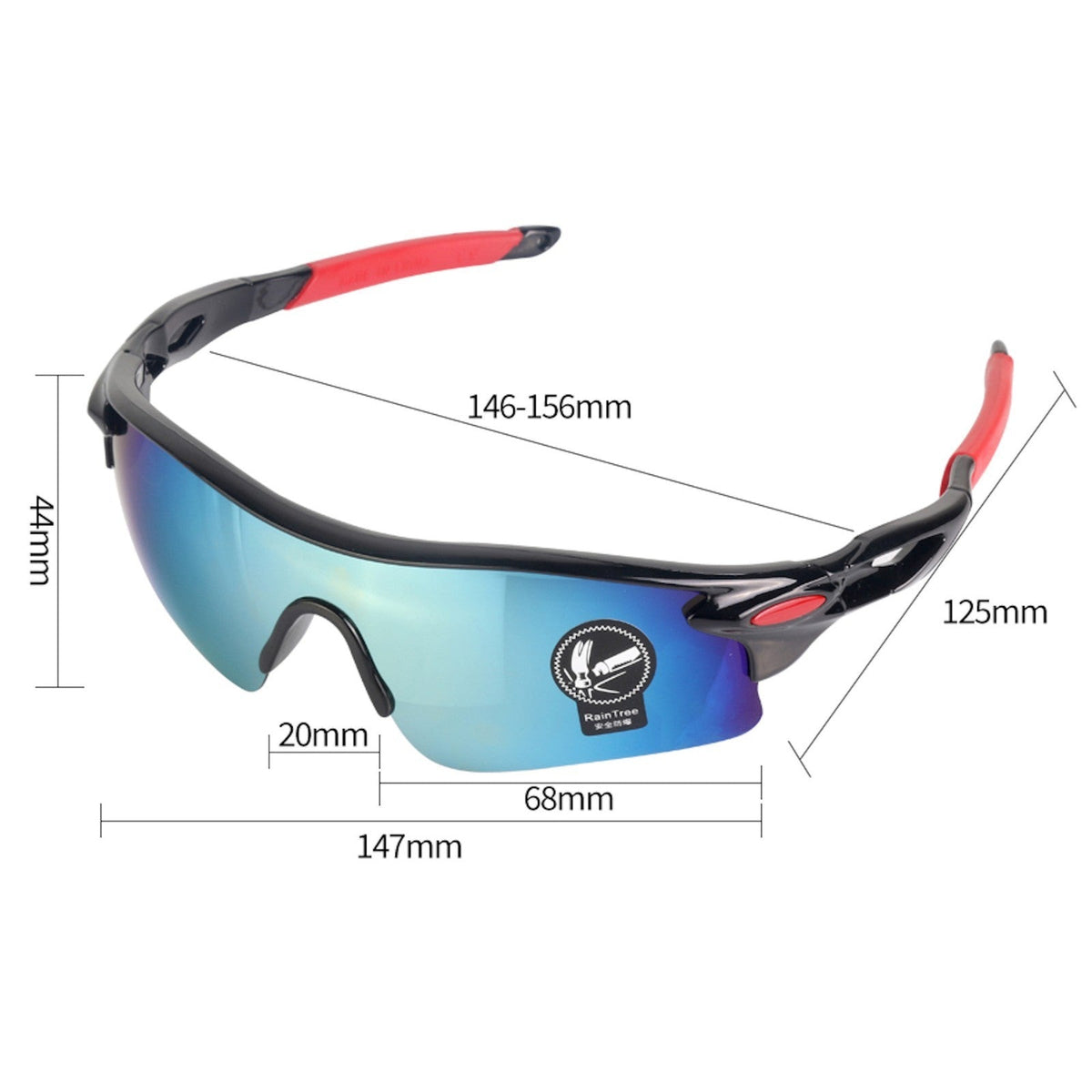 Sport-Sonnenbrille X1 mit gold-blauen Spiegelgläsern