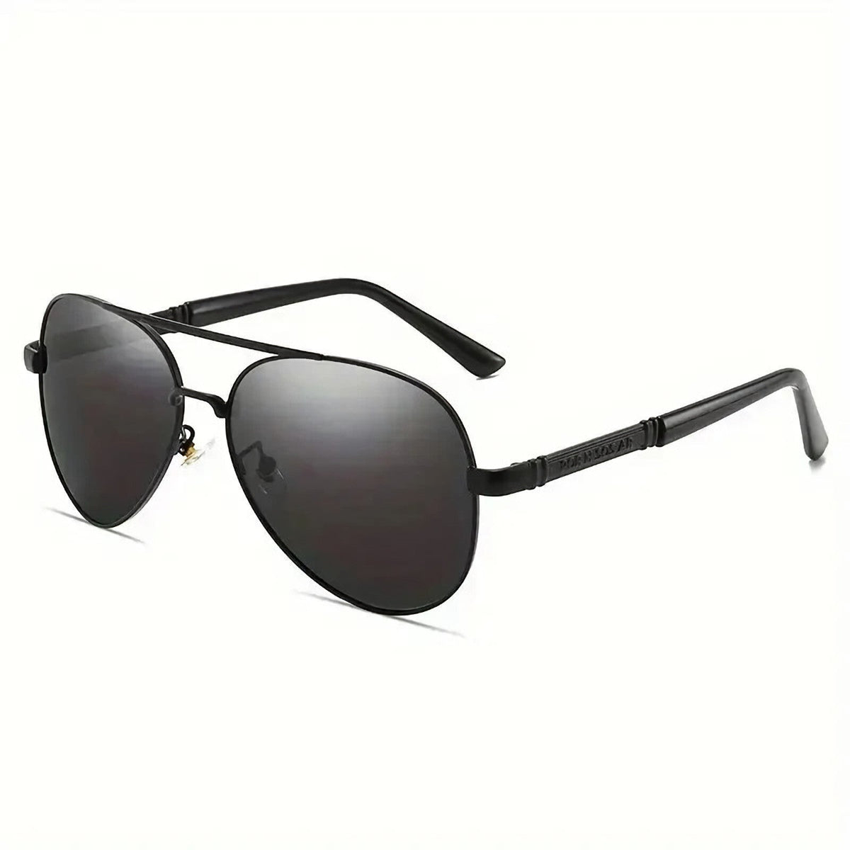 Schwarze Piloten-Sonnenbrille