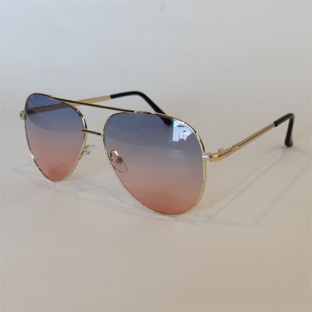 Schwarz-rot-goldene Piloten-Sonnenbrille