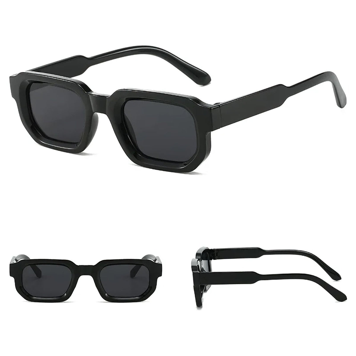 Glänzend schwarze Retro-Partybrille