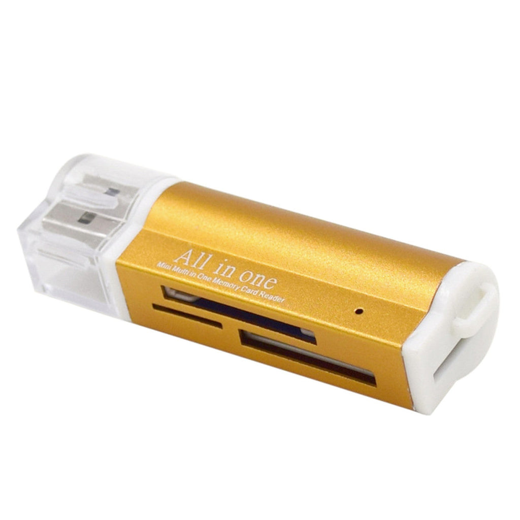 Goldener USB-Kartenleser für MicroSD SDHC MMC M2