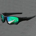 Schwarz-grüne Sport-Sonnenbrille aus Polycarbonat