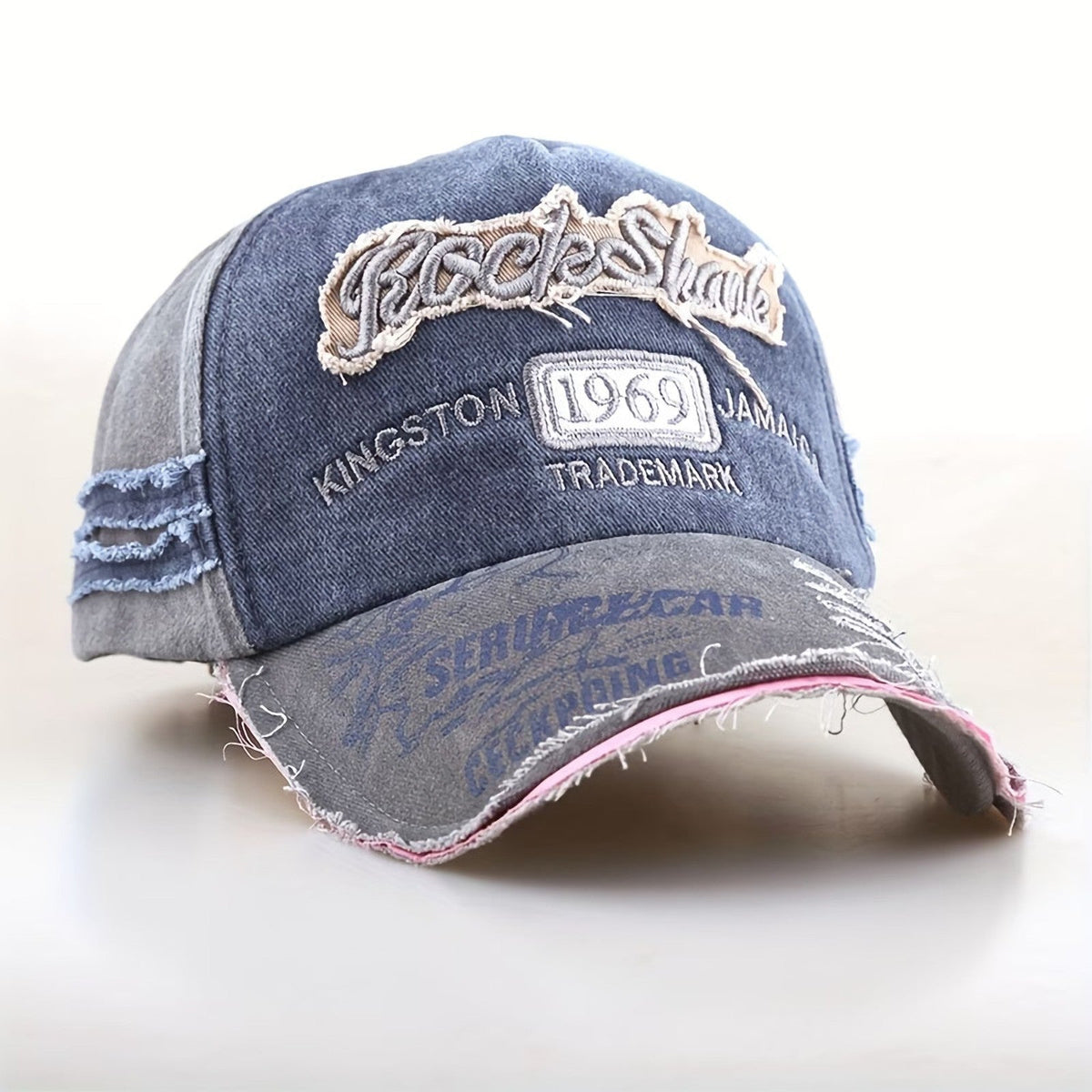 Rock Shark 1969 Vintage Basecap in Blau-Grau